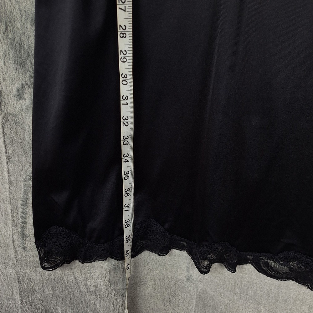 Womens Slip Dress 44 US 2X Black Lace Satin Whimsigoth Babydoll Y2K Fairy Grunge - Picture 3 of 8